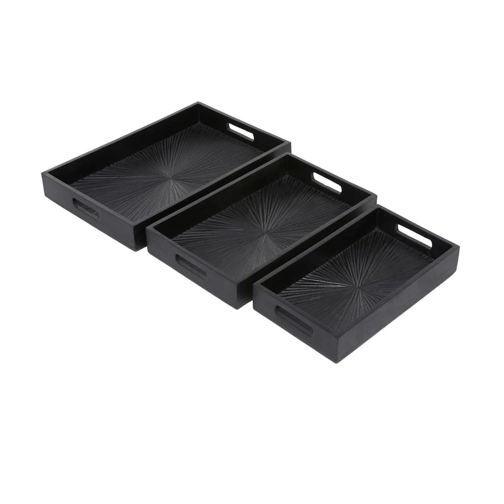 Best reviews of ⌛ Set of 3" Black Wood Contemporary Trays, 3" x 16" x 10" by Ivory and Iris ✨ 3 Best reviews of ⌛ Set of 3" Black Wood Contemporary Trays, 3" x 16" x 10" by Ivory and Iris ✨ - Image 3