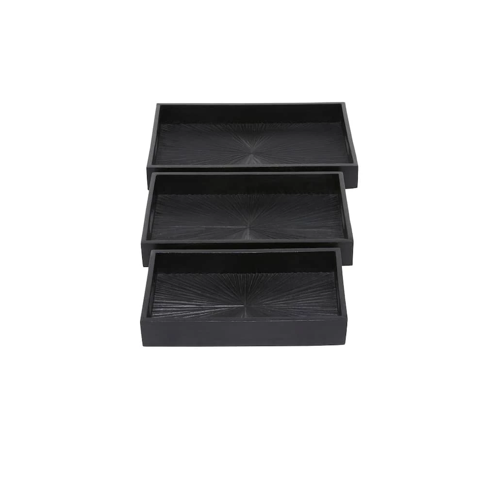 Best reviews of ⌛ Set of 3" Black Wood Contemporary Trays, 3" x 16" x 10" by Ivory and Iris ✨ 4 Best reviews of ⌛ Set of 3" Black Wood Contemporary Trays, 3" x 16" x 10" by Ivory and Iris ✨ - Image 4