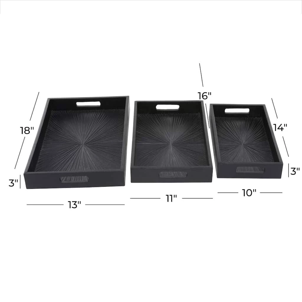 Best reviews of ⌛ Set of 3" Black Wood Contemporary Trays, 3" x 16" x 10" by Ivory and Iris ✨ 9 Best reviews of ⌛ Set of 3" Black Wood Contemporary Trays, 3" x 16" x 10" by Ivory and Iris ✨ - Image 9