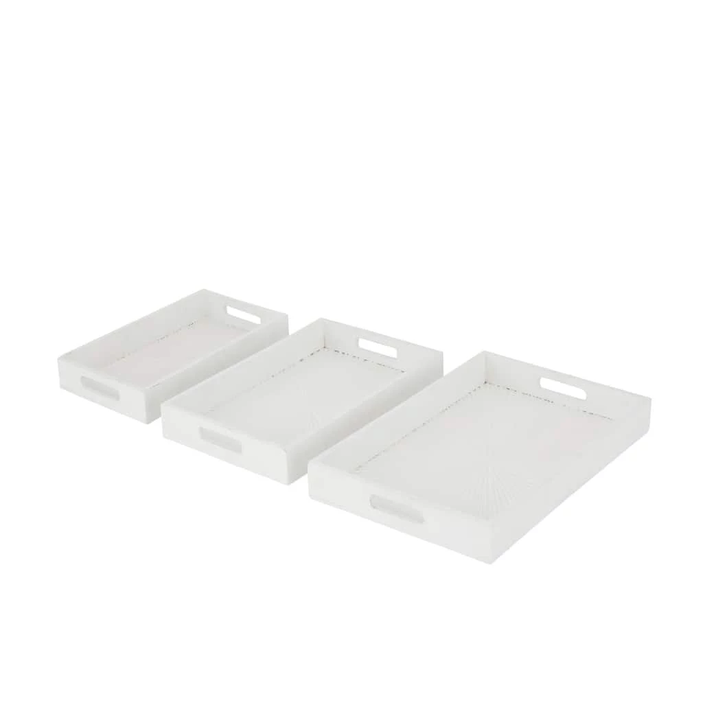Coupon π Set of 3" White Mango Wood Contemporary Trays, 2" x 16" x 10" by Ivory and Iris π€© 1 Coupon π Set of 3" White Mango Wood Contemporary Trays, 2" x 16" x 10" by Ivory and Iris π€©