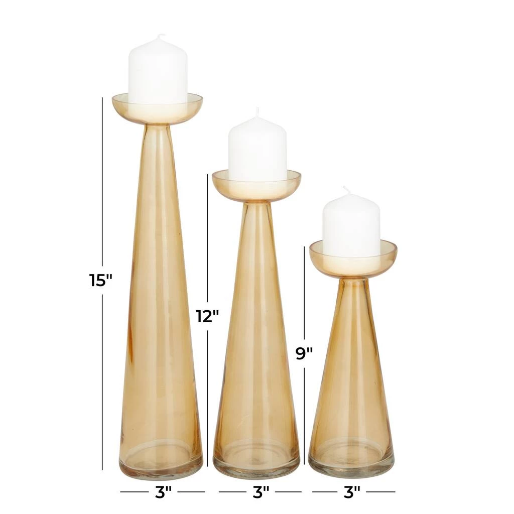 Top 10 βοΈ Set of 3 Gold Glass Contemporary Candle Holder, 3" x 3" x 3" by Ivory and Iris π 6 Top 10 βοΈ Set of 3 Gold Glass Contemporary Candle Holder, 3" x 3" x 3" by Ivory and Iris π - Image 6