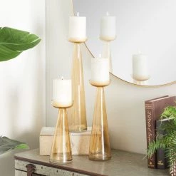 Top 10 βοΈ Set of 3 Gold Glass Contemporary Candle Holder, 3" x 3" x 3" by Ivory and Iris π 13 Top 10 βοΈ Set of 3 Gold Glass Contemporary Candle Holder, 3" x 3" x 3" by Ivory and Iris π -Cheap Ivory and Iris Store D511449S 7