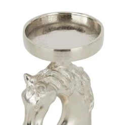 Best Pirce 🧨 Set of 2 Silver Aluminum Contemporary Candle Holder, 4" x 4" x 5" by Ivory and Iris 🧨 -Cheap Ivory and Iris Store D511453S 4