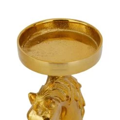 Hot Sale ⭐ Set of 2 Gold Aluminum Contemporary Candle Holder, 4" x 4" x 5" by Ivory and Iris 😉 -Cheap Ivory and Iris Store D511458S 4