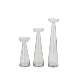 Buy π Set of 3 Clear Glass Contemporary Candle Holder, 3" x 3" x 3" by Ivory and Iris π 11 Buy π Set of 3 Clear Glass Contemporary Candle Holder, 3" x 3" x 3" by Ivory and Iris π -Cheap Ivory and Iris Store D511462S 5
