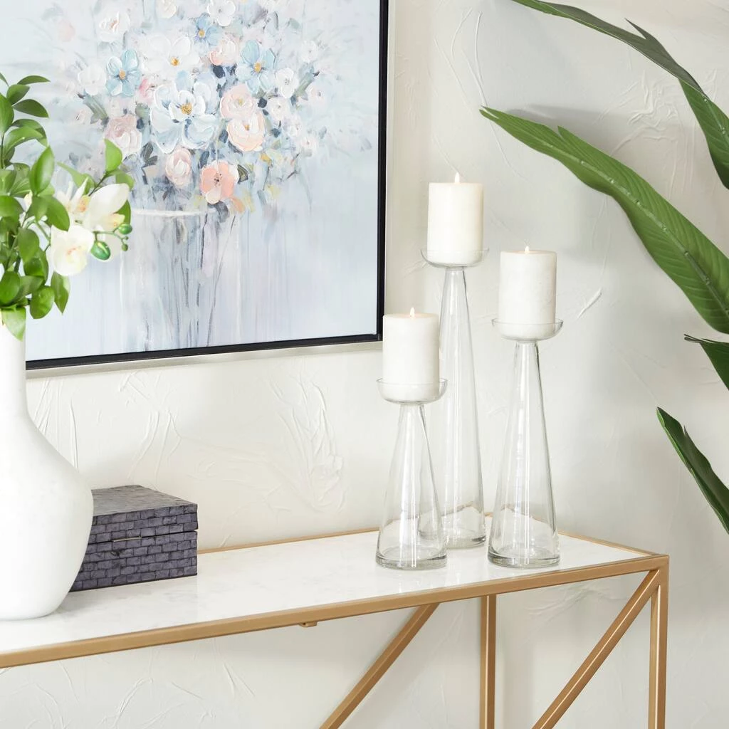 Buy π Set of 3 Clear Glass Contemporary Candle Holder, 3" x 3" x 3" by Ivory and Iris π 7 Buy π Set of 3 Clear Glass Contemporary Candle Holder, 3" x 3" x 3" by Ivory and Iris π - Image 7