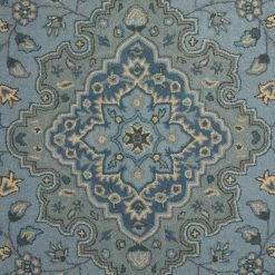 Cheap 🎁 Blue Wool Traditional Hand Tufted Rug by Ivory and Iris ⭐ -Cheap Ivory and Iris Store D511466S 3