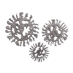 Coupon π Set of 3 Silver Aluminum Modern Wall Decor, 25" x 25" x 25" by Ivory and Iris π