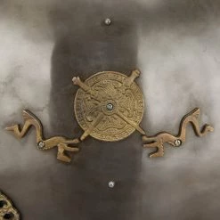 Discount 🔥 Grey Iron Vintage Wall Decor, 21" x 21" x 4" by Ivory and Iris 😍 -Cheap Ivory and Iris Store D511553S 4