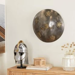 Discount 🔥 Grey Iron Vintage Wall Decor, 21" x 21" x 4" by Ivory and Iris 😍 -Cheap Ivory and Iris Store D511553S 6