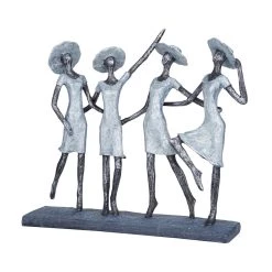 Budget β¨ Grey Polystone Traditional Sculpture, Ladies 13" x 15" x 4" by Ivory and Iris π