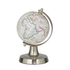 Best deal ✨ Cream Aluminum Traditional Globe, 7" x 5" x 4" by Ivory and Iris 🥰