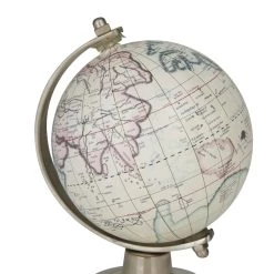 Best deal ✨ Cream Aluminum Traditional Globe, 7" x 5" x 4" by Ivory and Iris 🥰 -Cheap Ivory and Iris Store D511557S 3