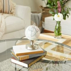 Best deal ✨ Cream Aluminum Traditional Globe, 7" x 5" x 4" by Ivory and Iris 🥰 -Cheap Ivory and Iris Store D511557S 7