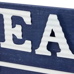 Cheapest 🔔 Blue Fir Coastal Wall Decor, 9" x 28" x 2" by Ivory and Iris 🛒 -Cheap Ivory and Iris Store D511560S 4