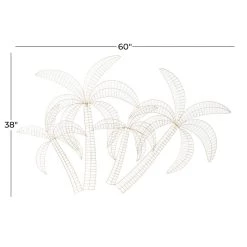 Brand new 🔔 Gold Iron Glam Wall Decor, 38" x 60" x 2" by Ivory and Iris 🔥 -Cheap Ivory and Iris Store D511561S 5