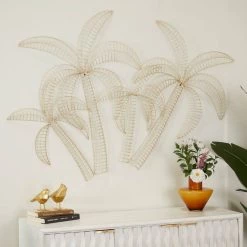 Brand new 🔔 Gold Iron Glam Wall Decor, 38" x 60" x 2" by Ivory and Iris 🔥 -Cheap Ivory and Iris Store D511561S 6