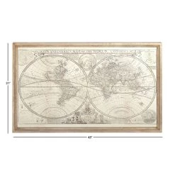 Best reviews of ✨ Beige Traditional World Map Wood Wall Art, 31" x 48" by Ivory and Iris 🧨 -Cheap Ivory and Iris Store D511562S 5