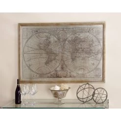Best reviews of ✨ Beige Traditional World Map Wood Wall Art, 31" x 48" by Ivory and Iris 🧨 -Cheap Ivory and Iris Store D511562S 6