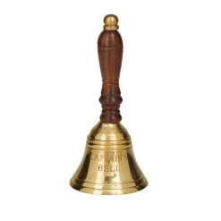 Best Pirce ✔️ Brass and Wood Coastal Hand Bell, 5" x 2" x 2" by Ivory and Iris 🔥
