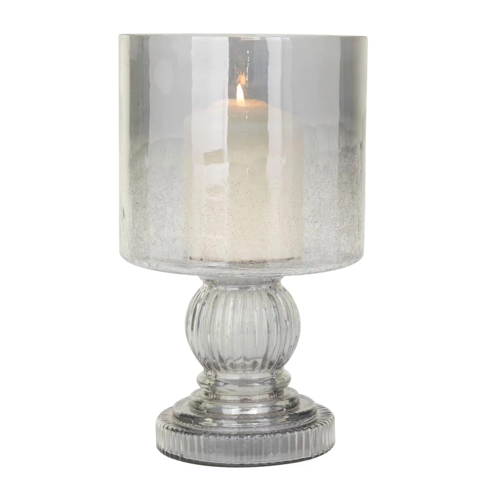 Promo π Black Glass Traditional Candle Holder, 10" x 6" x 6" by Ivory and Iris π 1 Promo π Black Glass Traditional Candle Holder, 10" x 6" x 6" by Ivory and Iris π