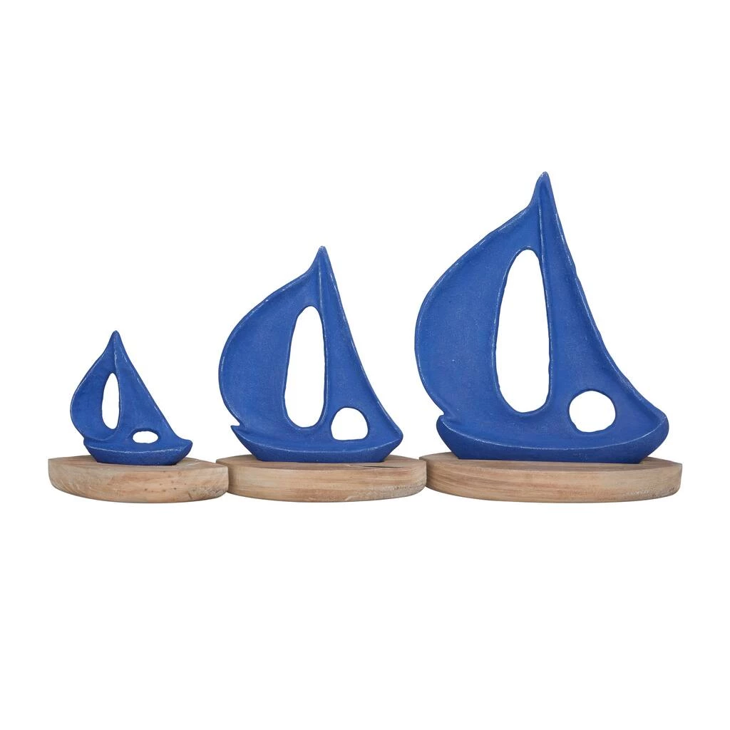 Budget β Set of 3 Blue Iron Coastal Sculpture, 8", 6", 11" by Ivory and Iris π 5 Budget β Set of 3 Blue Iron Coastal Sculpture, 8", 6", 11" by Ivory and Iris π - Image 5