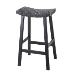 Outlet ❤️ Black Birch Rustic Bar Stool, 30" x 18" x 11" by Ivory and Iris 😉