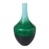 Budget 🎁 Green Glass Modern Vase, 22" x 12" x 12" by Ivory and Iris 🎁