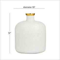 Best reviews of 👏 White Glass Glam Vase, 12" x 10" x 10" by Ivory and Iris 🔥 -Cheap Ivory and Iris Store D514265S 6