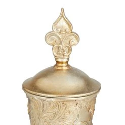 Outlet 😀 19" Gold Traditional Decorative Jar by Ivory and Iris 😍 -Cheap Ivory and Iris Store D609464S 6