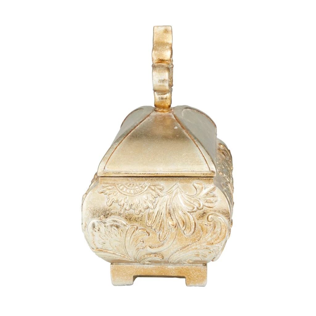 Best Pirce π 11" Gold Rectangular Traditional Decorative Jar by Ivory and Iris π 2 Best Pirce π 11" Gold Rectangular Traditional Decorative Jar by Ivory and Iris π - Image 2