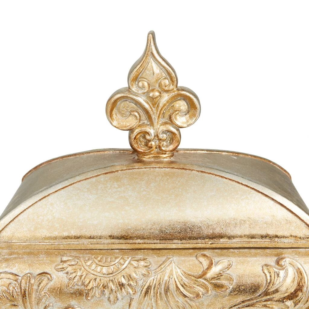 Best Pirce π 11" Gold Rectangular Traditional Decorative Jar by Ivory and Iris π 4 Best Pirce π 11" Gold Rectangular Traditional Decorative Jar by Ivory and Iris π - Image 4