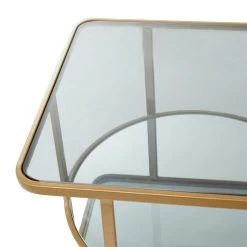 Flash Sale 👍 Gold Metal Contemporary Coffee Table, 14" x 36" x 20" by Ivory and Iris 🎉 -Cheap Ivory and Iris Store D609492S 3