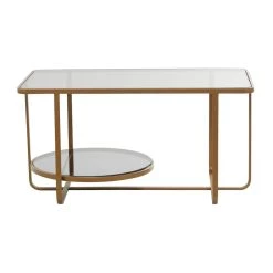 Flash Sale 👍 Gold Metal Contemporary Coffee Table, 14" x 36" x 20" by Ivory and Iris 🎉 -Cheap Ivory and Iris Store D609492S 5