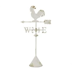 New ⭐ White Metal Country Cottage Garden Sculpture, 48" x 24" x 24" by Ivory and Iris 🛒
