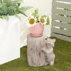 Cheapest ❤️ Brown MGO Modern Farmhouse Garden Sculpture, 15" x 14" x 10" by Ivory and Iris ✔️ -Cheap Ivory and Iris Store D610782S 7