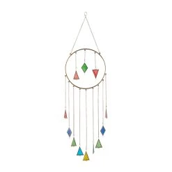 New ⭐ Multi Aluminum Contemporary Windchime 44" x 12" x 3" by Ivory and Iris 🛒