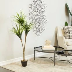 Best Pirce 🎉 55" Green Vinyl Contemporary Potted Artificial Tree by Ivory and Iris 😍 -Cheap Ivory and Iris Store D611174S 7