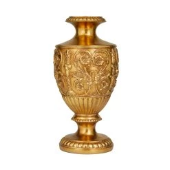 Brand new 𧨠Gold Polystone Traditional Vase, 8" x 8" x 8" by Ivory and Iris β