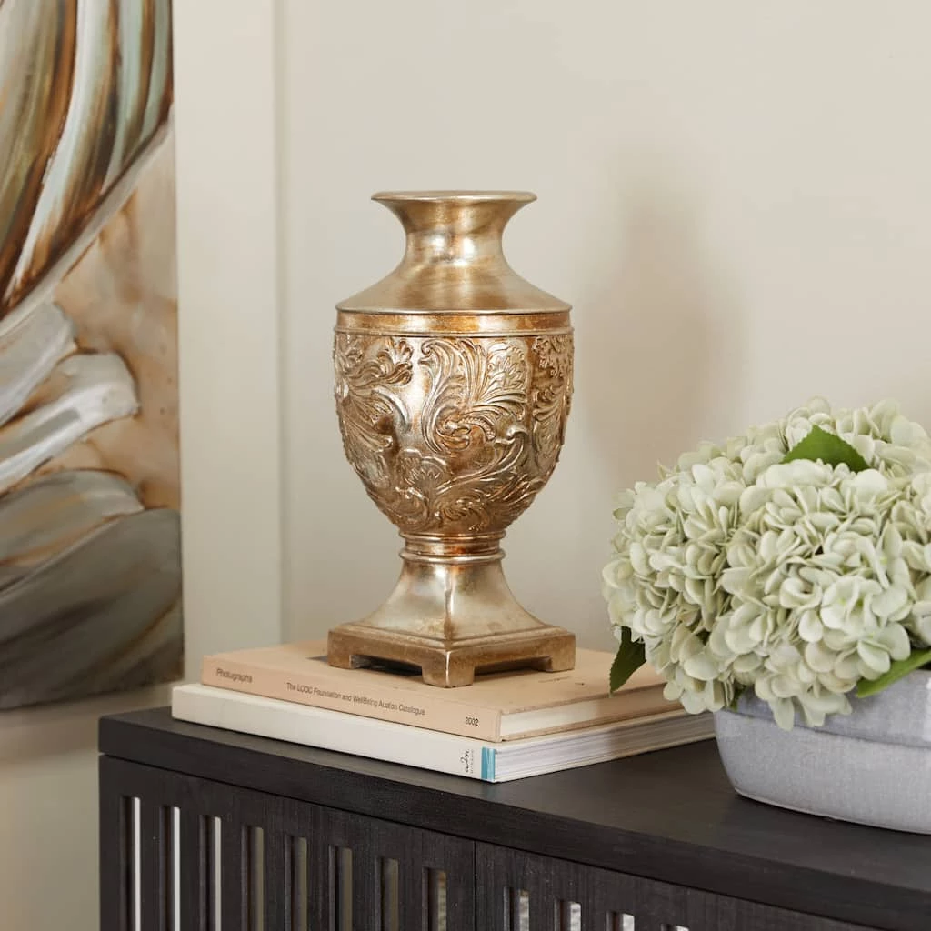 Brand new π Gold Polystone Traditional Vase, 7" x 7" x 7" by Ivory and Iris π₯ 8 Brand new π Gold Polystone Traditional Vase, 7" x 7" x 7" by Ivory and Iris π₯ - Image 8
