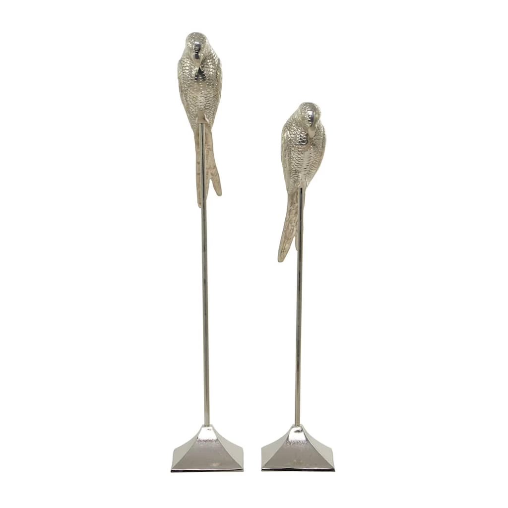 Best Sale π₯ Silver Aluminum Eclectic Bird Sculpture, Set of 2" 35", 29" by Ivory and Iris β€οΈ 1 Best Sale π₯ Silver Aluminum Eclectic Bird Sculpture, Set of 2" 35", 29" by Ivory and Iris β€οΈ