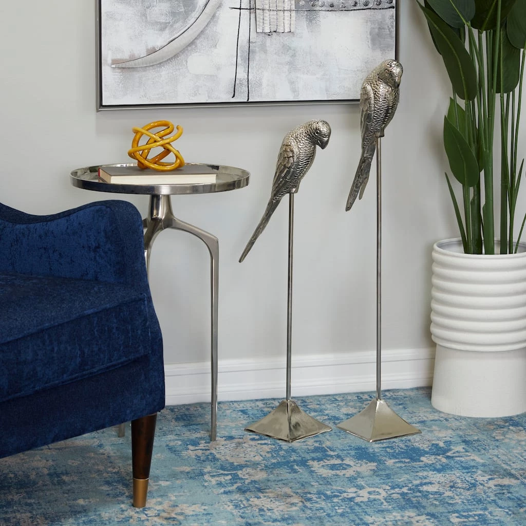 Best Sale π₯ Silver Aluminum Eclectic Bird Sculpture, Set of 2" 35", 29" by Ivory and Iris β€οΈ 6 Best Sale π₯ Silver Aluminum Eclectic Bird Sculpture, Set of 2" 35", 29" by Ivory and Iris β€οΈ - Image 6