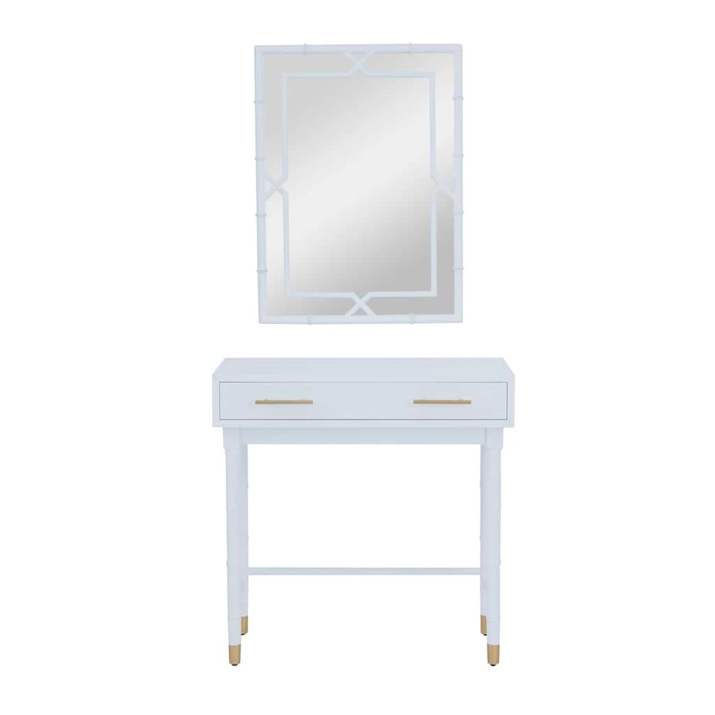 Outlet π Set of 2" White Wood Traditional Console Table with Mirror, 31" x 31" x 16" by Ivory and Iris π― 1 Outlet π Set of 2" White Wood Traditional Console Table with Mirror, 31" x 31" x 16" by Ivory and Iris π―