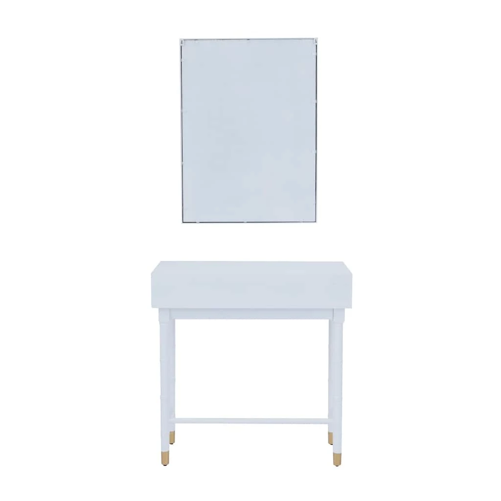 Outlet π Set of 2" White Wood Traditional Console Table with Mirror, 31" x 31" x 16" by Ivory and Iris π― 7 Outlet π Set of 2" White Wood Traditional Console Table with Mirror, 31" x 31" x 16" by Ivory and Iris π― - Image 7