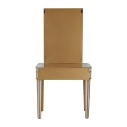 Outlet ⌛ Set of 2" Gold Glass Glam Console Table with Mirror 31" x 32" x 15" by Ivory and Iris 🎁 -Cheap Ivory and Iris Store D612321S 6