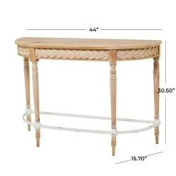 Best deal 🎁 Brown Wood Modern Farmhouse Console Table 31" x 44" x 16" by Ivory and Iris 🛒 -Cheap Ivory and Iris Store D612324S 6
