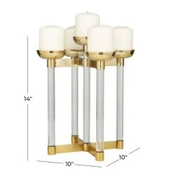 Best reviews of 👍 14" Gold Contemporary Candleholder by Ivory and Iris 🥰 -Cheap Ivory and Iris Store D612327S 5