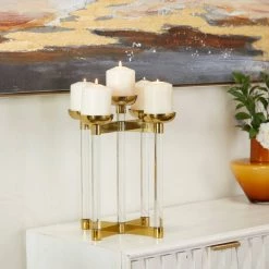 Best reviews of 👍 14" Gold Contemporary Candleholder by Ivory and Iris 🥰 -Cheap Ivory and Iris Store D612327S 6
