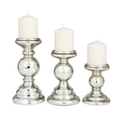 Top 10 π Silver Glass Glam Candleholder Set by Ivory and Iris β¨