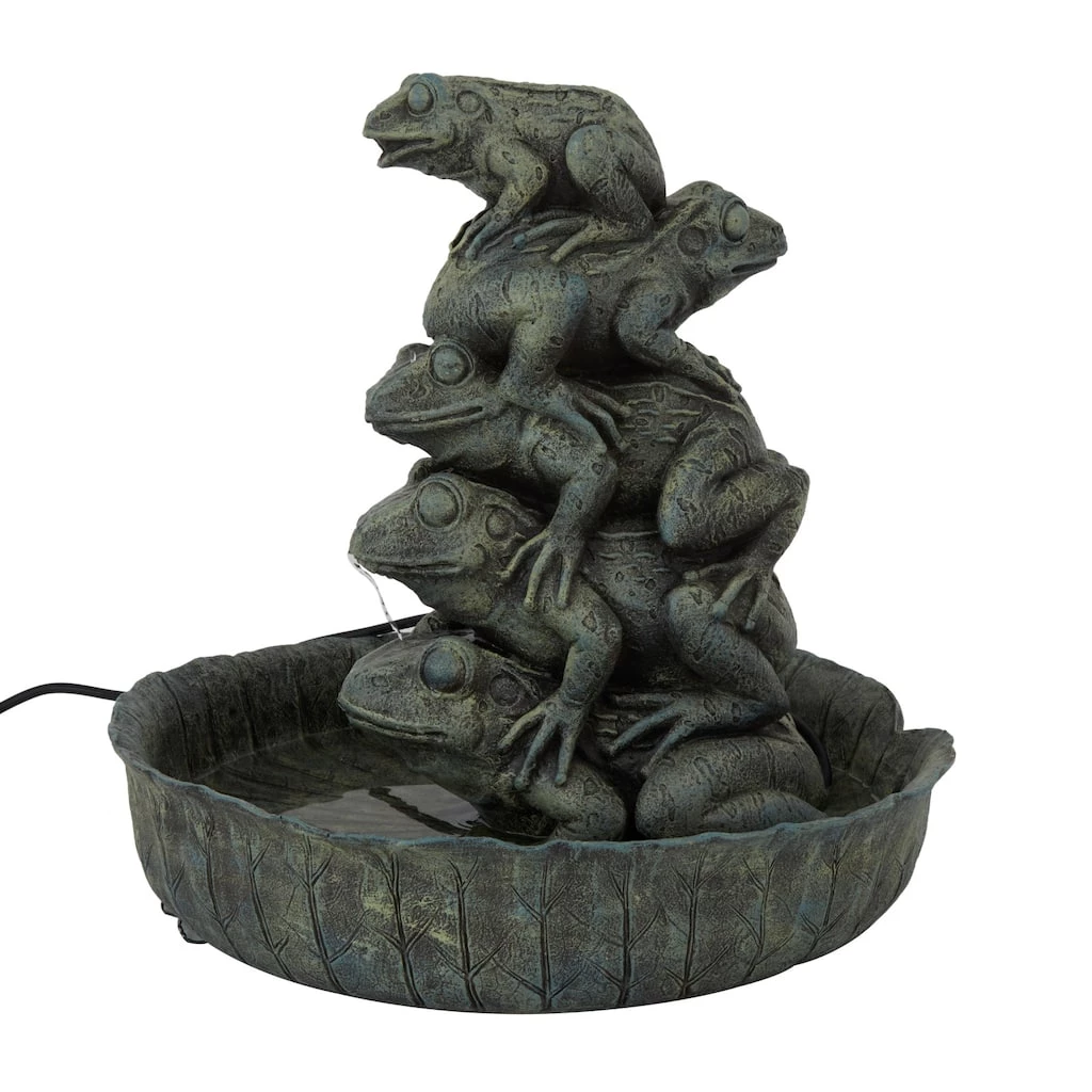 Cheap π Green Resin Rustic Fountain, 19" x 20" x 19" by Ivory and Iris π 2 Cheap π Green Resin Rustic Fountain, 19" x 20" x 19" by Ivory and Iris π - Image 2